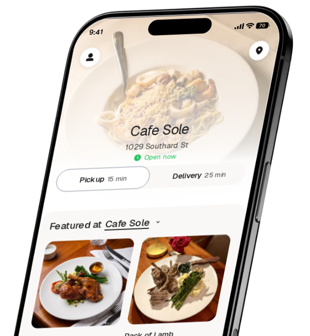 Cafe Sole app preview